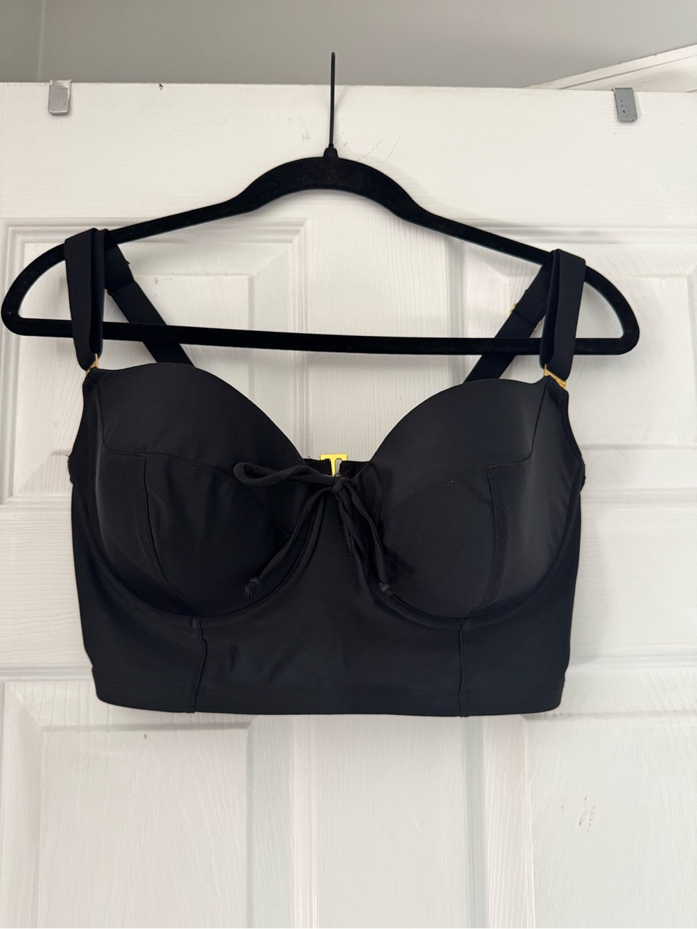 Smart & Sexy bikini longline top only black size 34DDD underwired